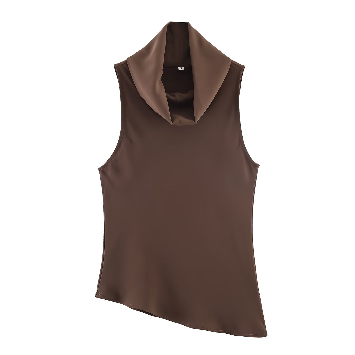 Asymmetric hem top for women's clothing