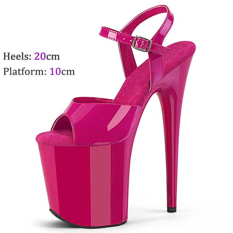 matte Shoes Woman Summer Designer Sandals Modern Stiletto Platform Sandals Sexy Wedding Heels Women Pole Dance Shoes