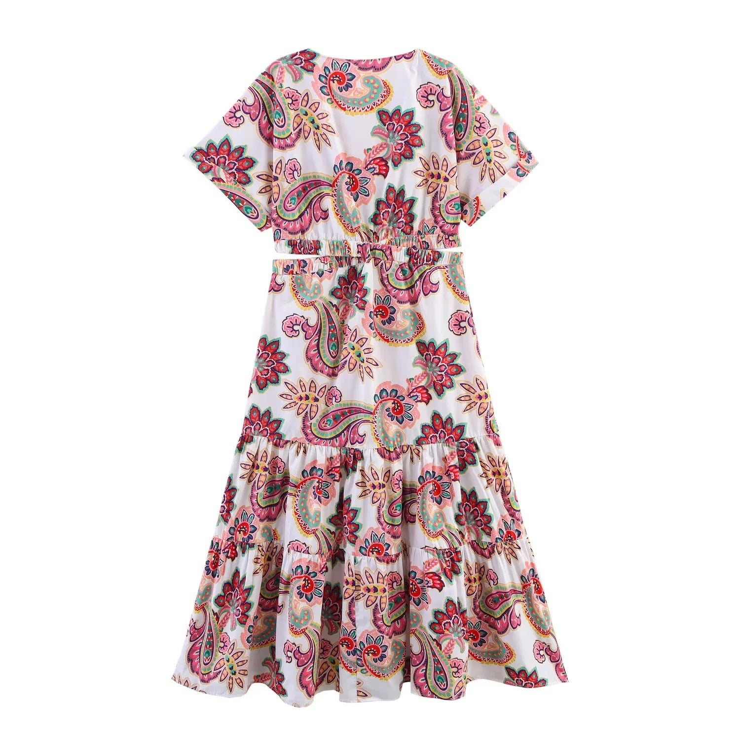 Women's Clothing Slit Printed Dress