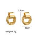 Retro Metallic Multiple Small Circle Pendant Charm Earrings Jewelry Fashion Wedding Gold Hoop Bohemian Earrings For Woman
