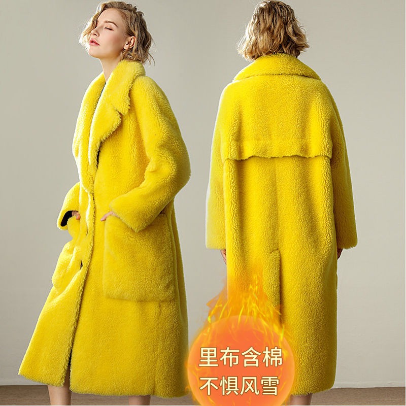 Woman Coat Thick Thick Warm Elegant Long High Street Style Double Breasted Full Sleeve