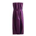 Female Chestless Taffeta Dress Casual Slim With Belt Woman Sleeveless Purple Midi Dresses Mujer Vestidos