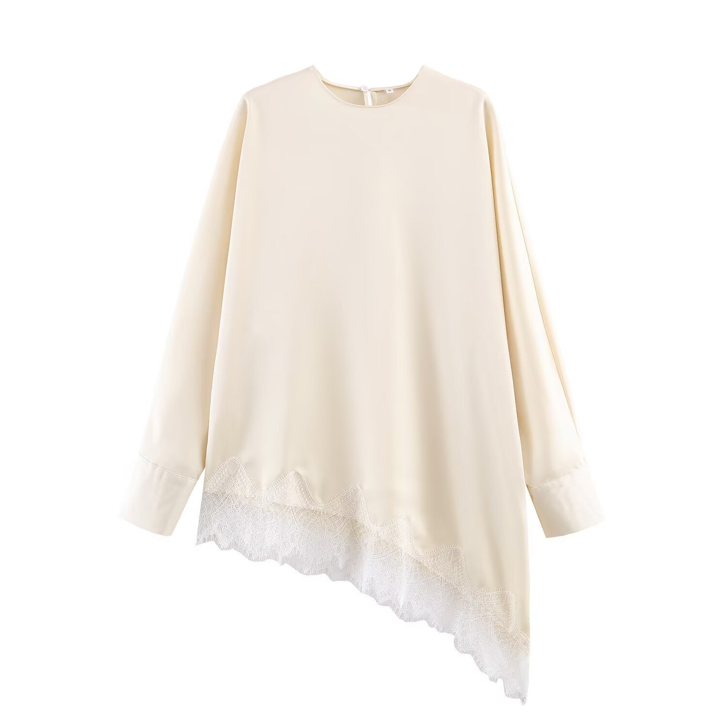 Asymmetric lace shirt women's clothing