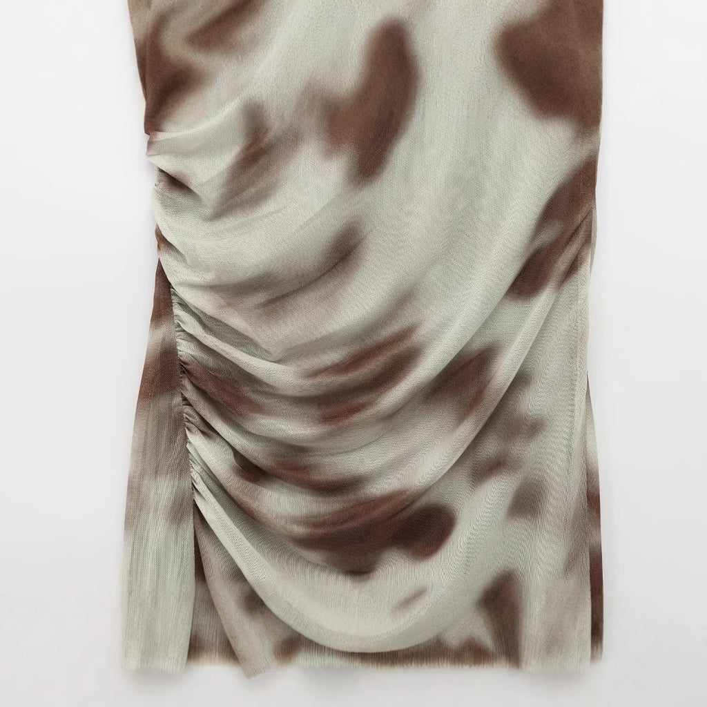 Women's Clothing Pleated Printed Dress
