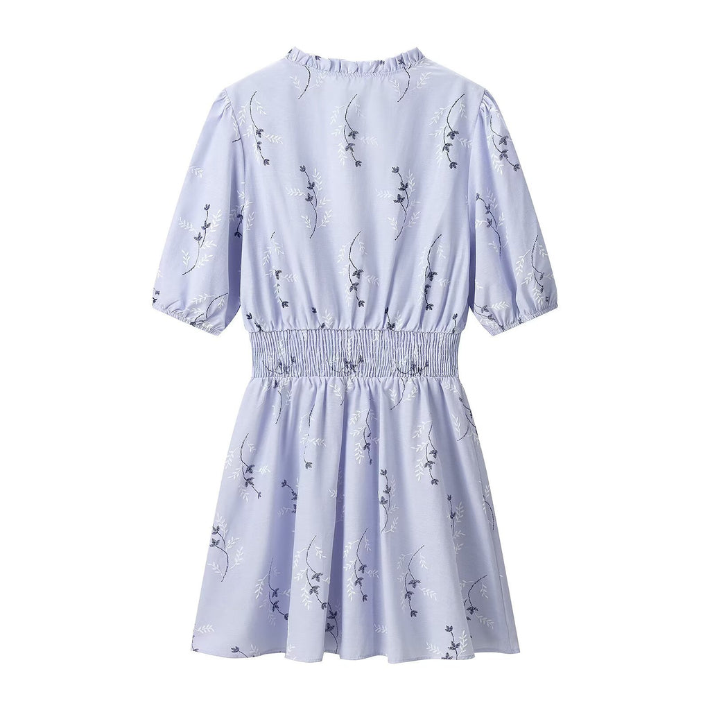 Embroidered printed dress for women's clothing