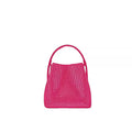 Fashion Female Shine Rhinestone For Party Evening Rose Red Diamond Woman Top Handle Clutch Handbag Crossbody Purse