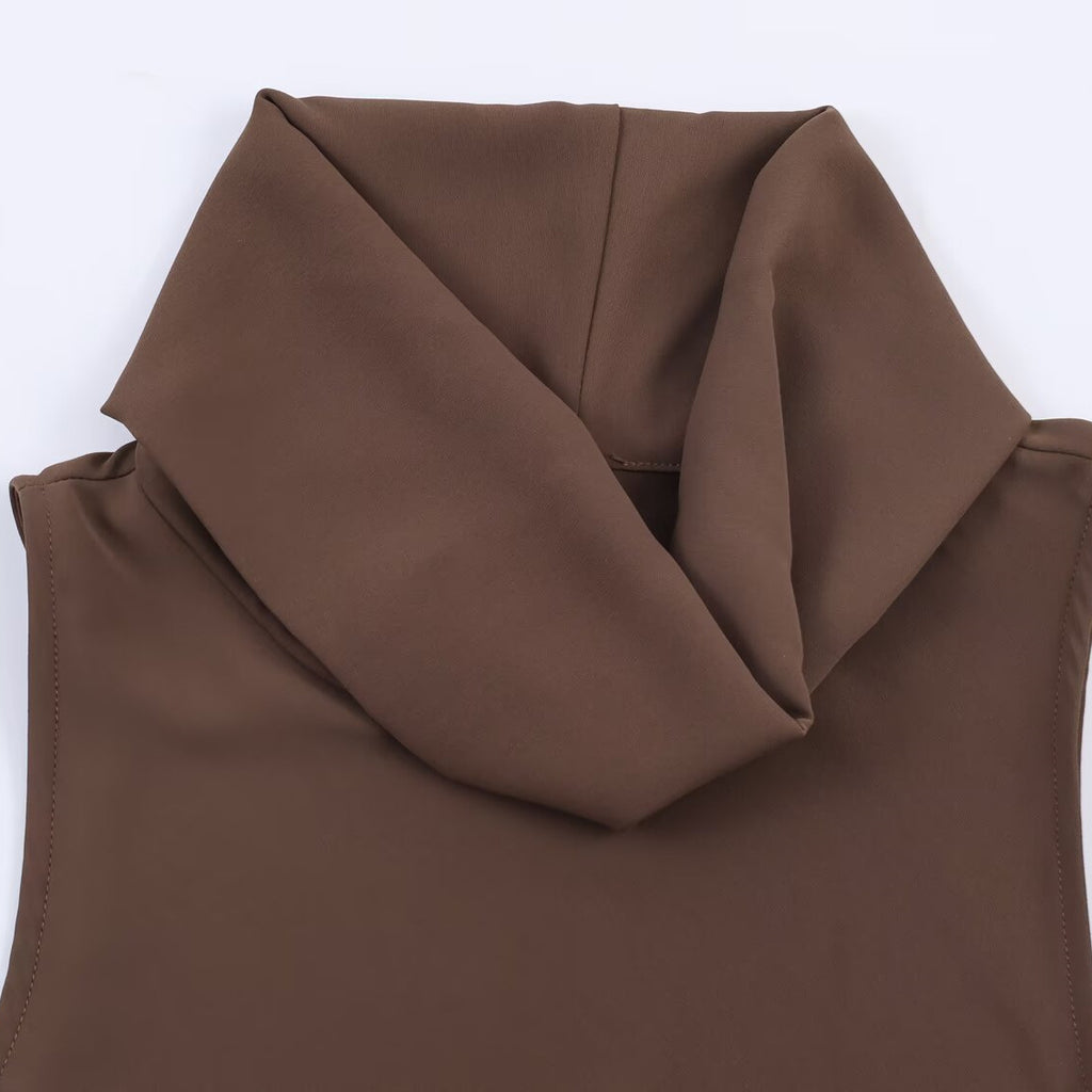 Asymmetric hem top for women's clothing