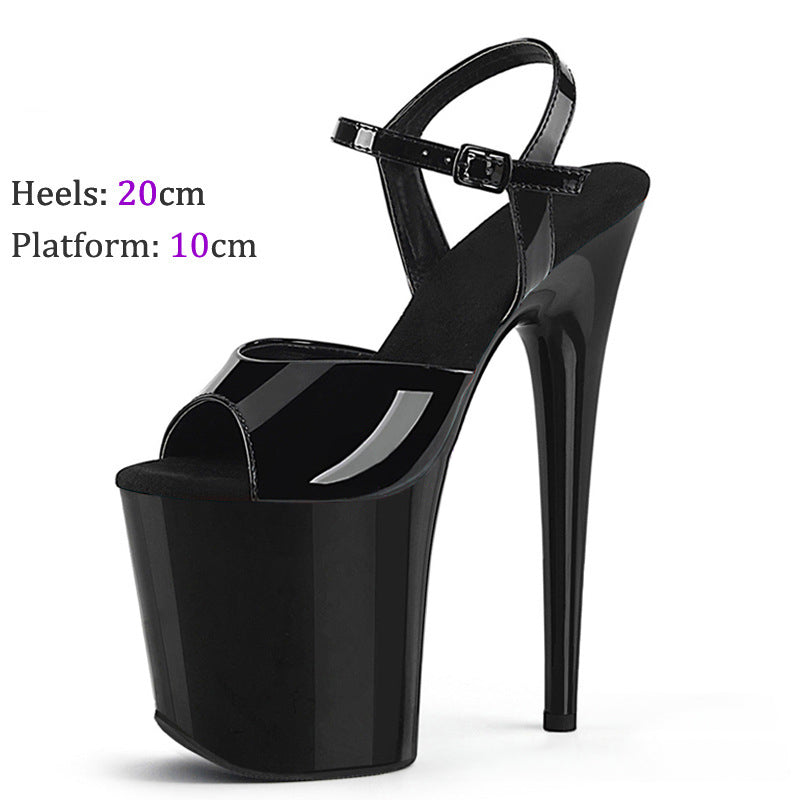 matte Shoes Woman Summer Designer Sandals Modern Stiletto Platform Sandals Sexy Wedding Heels Women Pole Dance Shoes