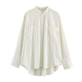 Loose striped shirt for women's clothing