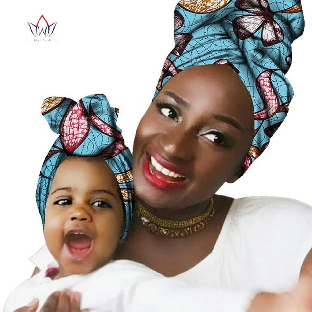 Multi-color Headwear Headband Bazin Head Decorations Wrap Tie Scarf African Scarf For Woman And Children