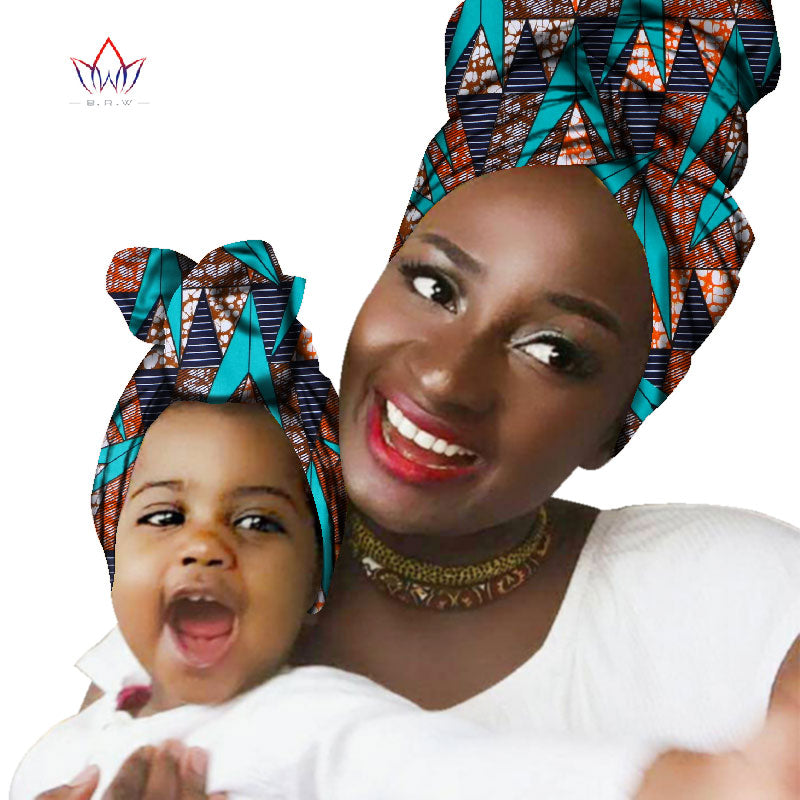 Multi-color Headwear Headband Bazin Head Decorations Wrap Tie Scarf African Scarf For Woman And Children