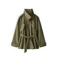 Cotton belt windbreaker women's clothing