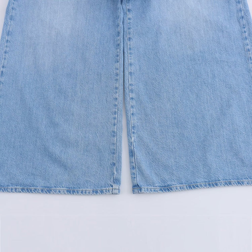 Bareback denim jumpsuit women's clothing