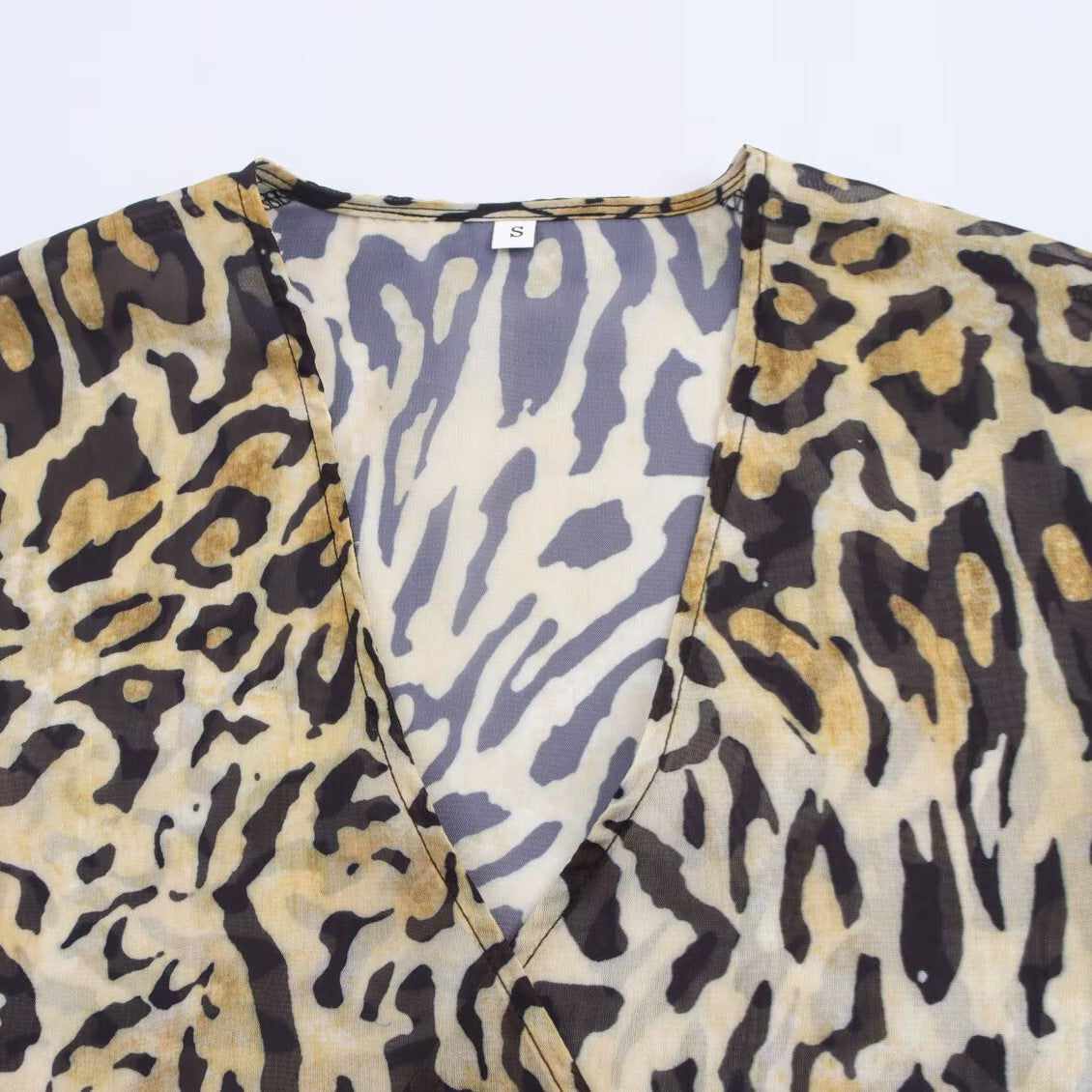 Animal print top for women's clothing