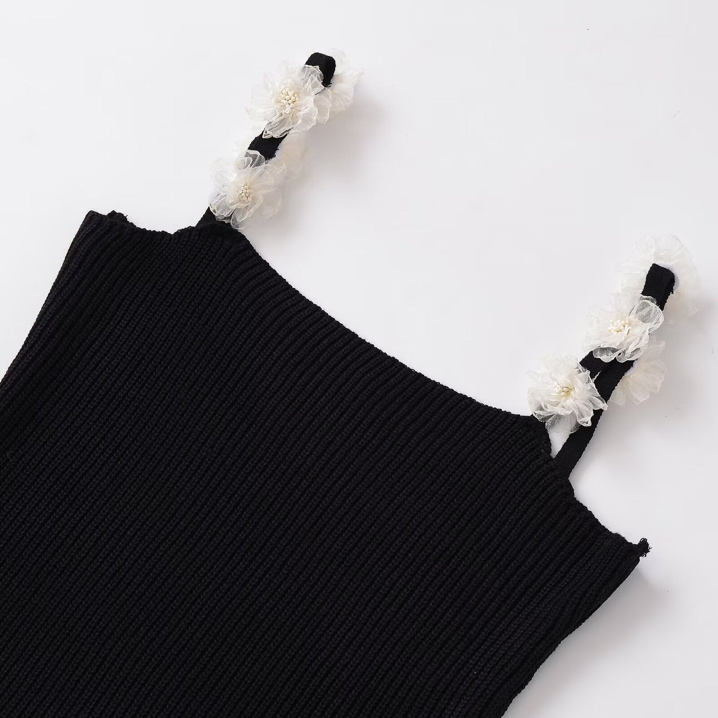 Flower knitted top for women's clothing