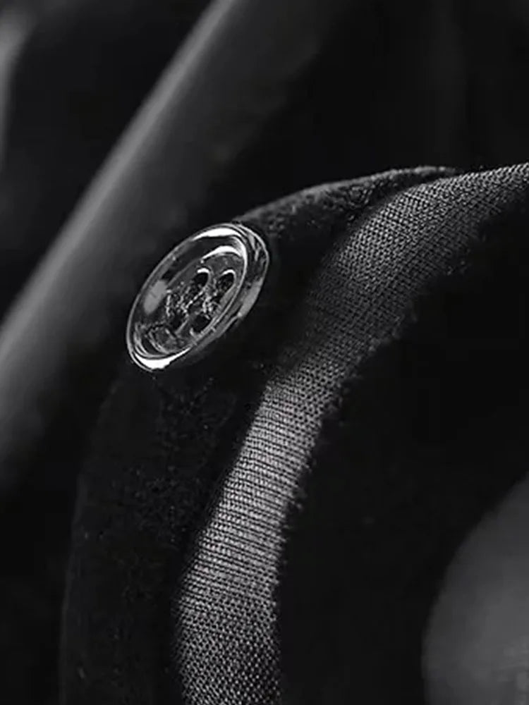 Women Black Oversize Shirt  Striped Velvet Shirts Woman Long Sleeve Shirts and Blouses Female Semi Sheer Women's Shirts