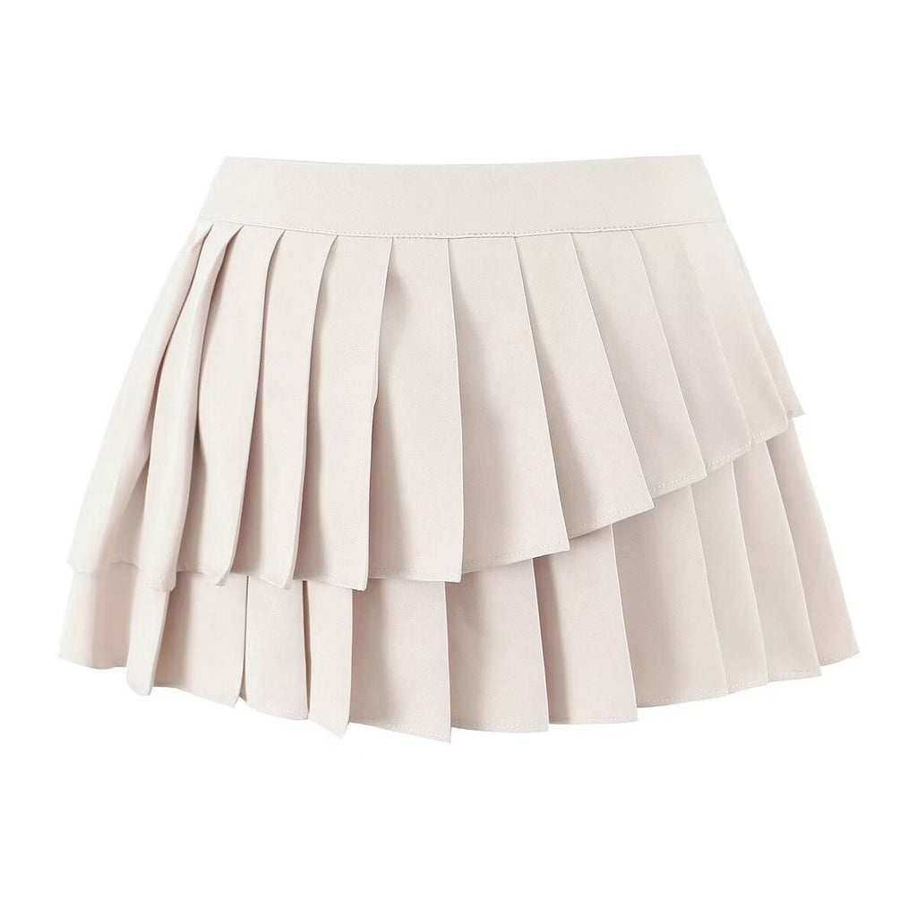 Irregular pleated skirt for women's clothing
