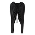 Women's Clothing Hooded Pleated Top