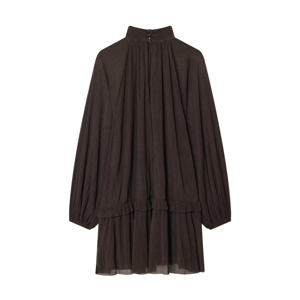 Pleated sweatshirt dress for women's clothing