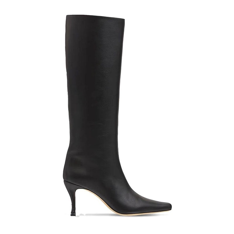 Pointed Toe High Heels Boots Women High Knee Boots Shoes Woman