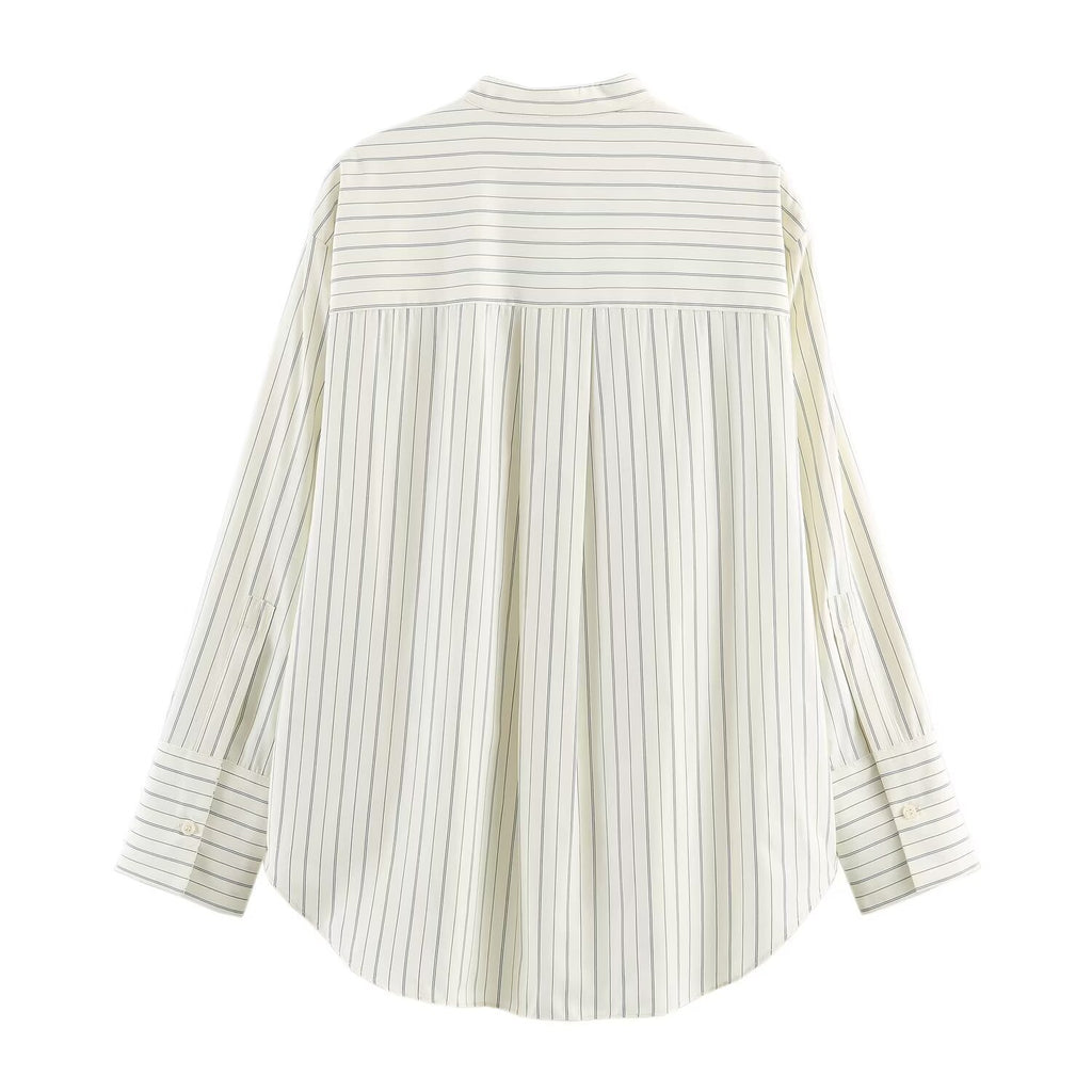 Loose striped shirt for women's clothing