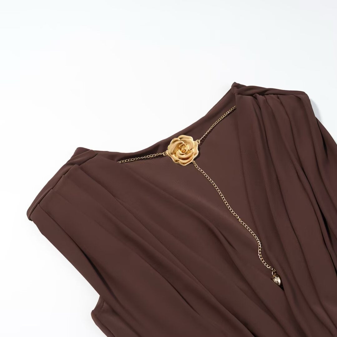 Backless chain dress for women's clothing