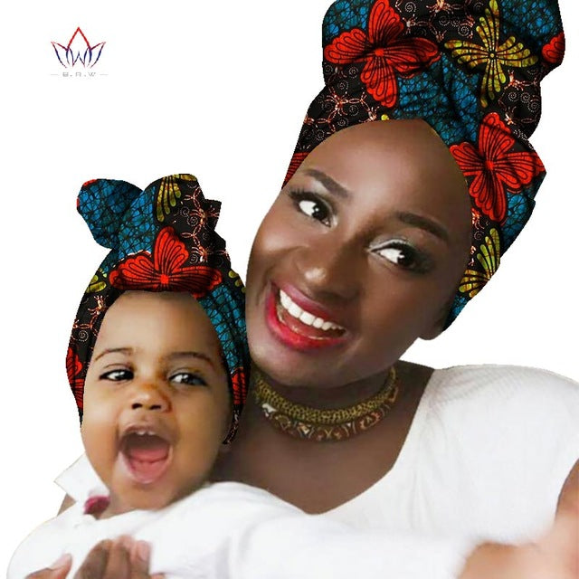 Multi-color Headwear Headband Bazin Head Decorations Wrap Tie Scarf African Scarf For Woman And Children