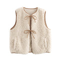 Versatile lambskin vest for women's clothing