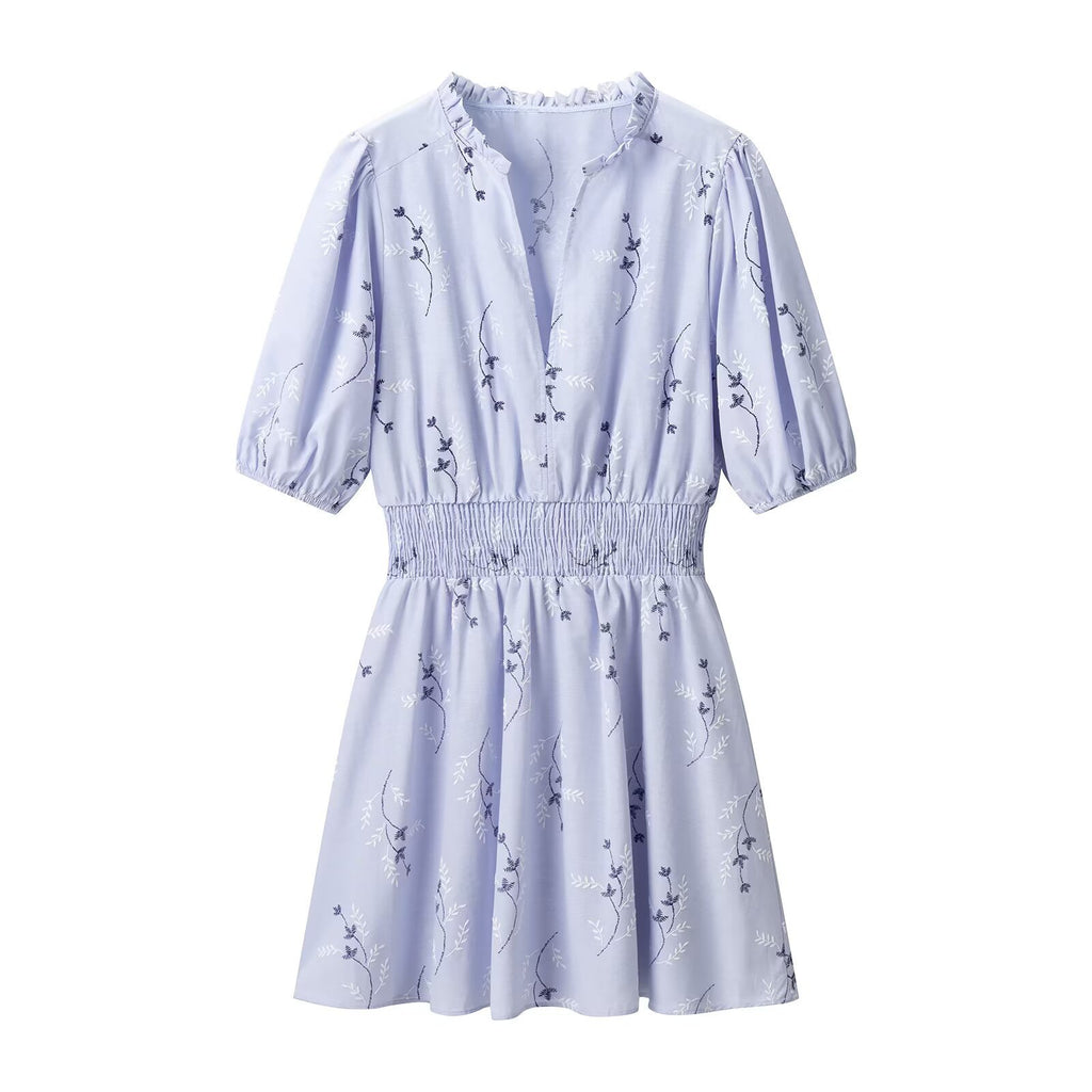 Embroidered printed dress for women's clothing