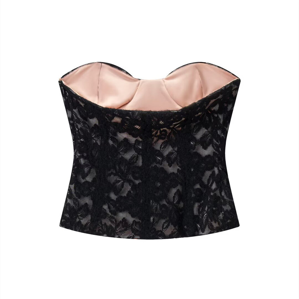 Velvet lace corset women's clothing