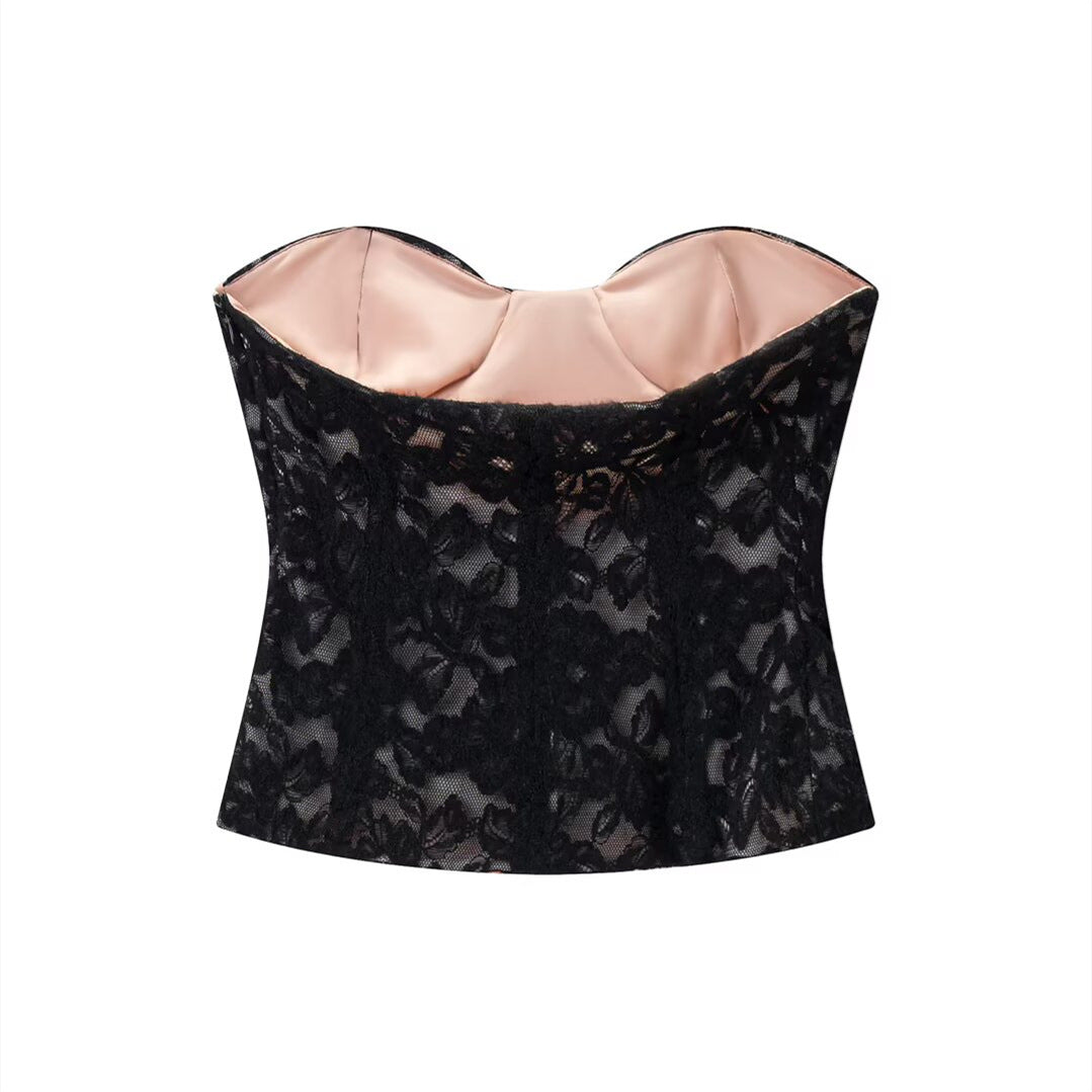 Velvet lace corset women's clothing