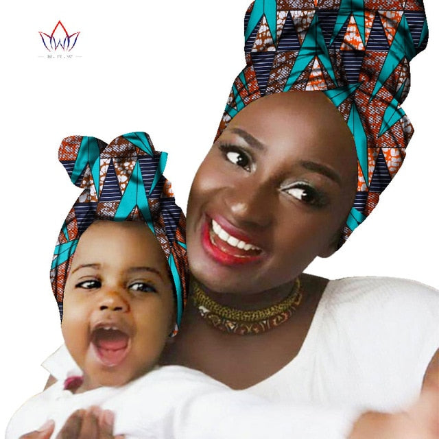 Multi-color Headwear Headband Bazin Head Decorations Wrap Tie Scarf African Scarf For Woman And Children
