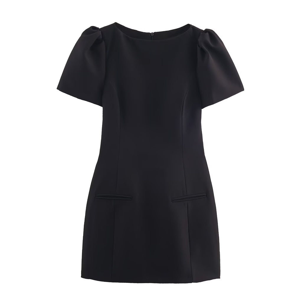 Pleated pocket dress for women's clothing