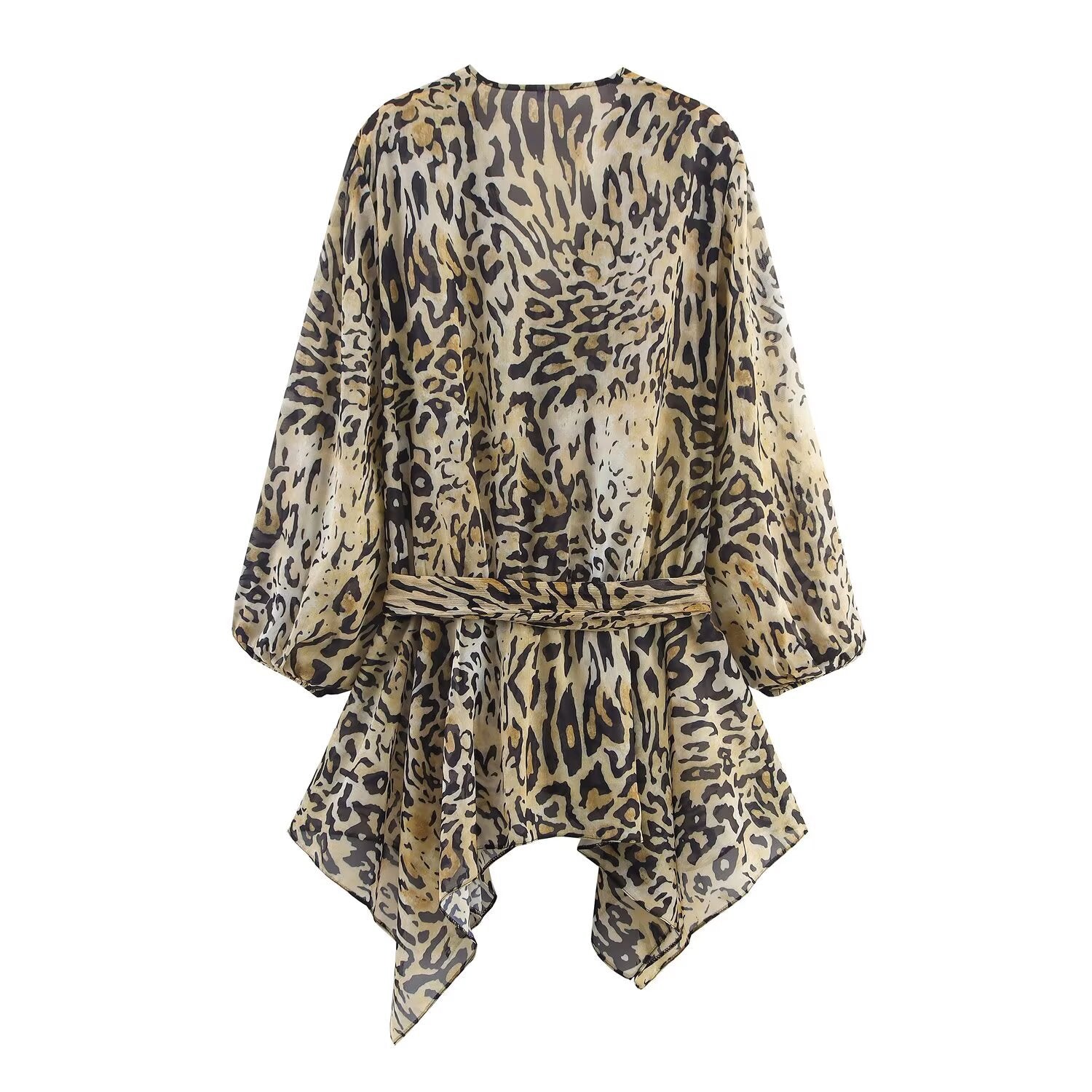 Animal print top for women's clothing