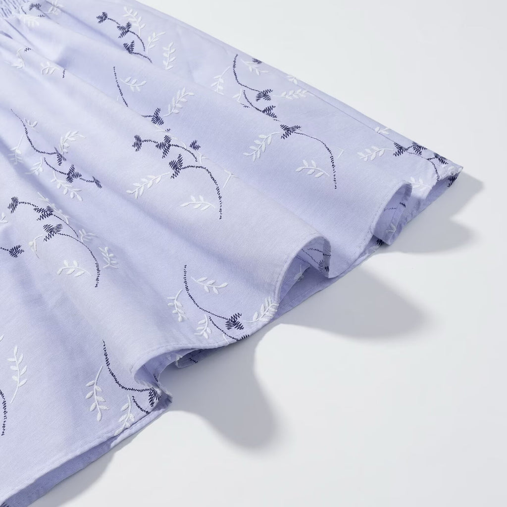Embroidered printed dress for women's clothing