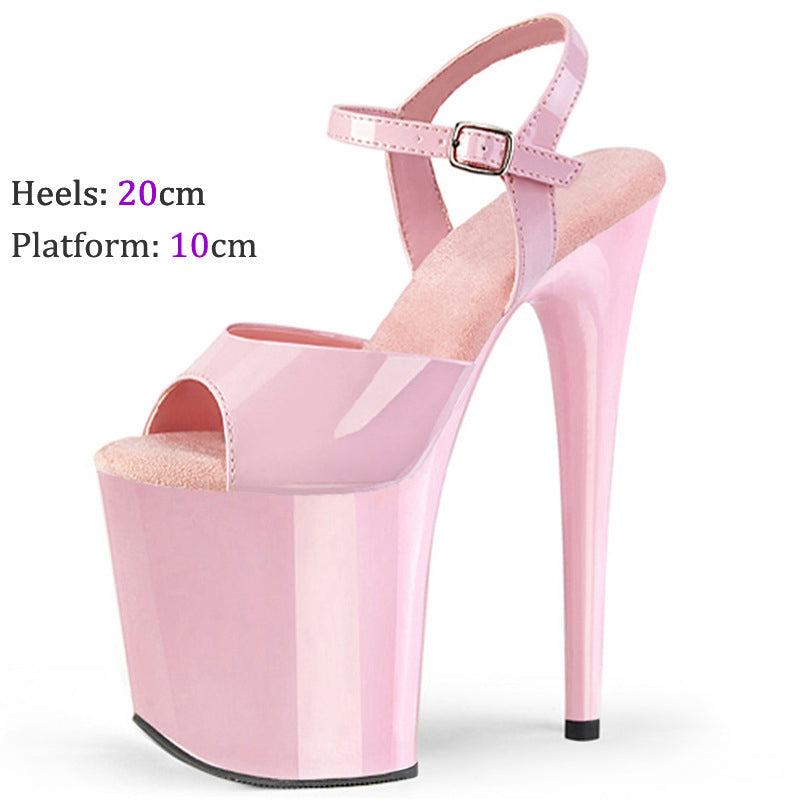 matte Shoes Woman Summer Designer Sandals Modern Stiletto Platform Sandals Sexy Wedding Heels Women Pole Dance Shoes
