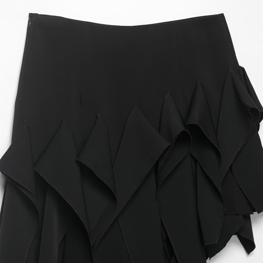 Splicing asymmetric skirt for women's clothing