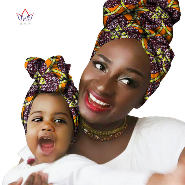 Multi-color Headwear Headband Bazin Head Decorations Wrap Tie Scarf African Scarf For Woman And Children