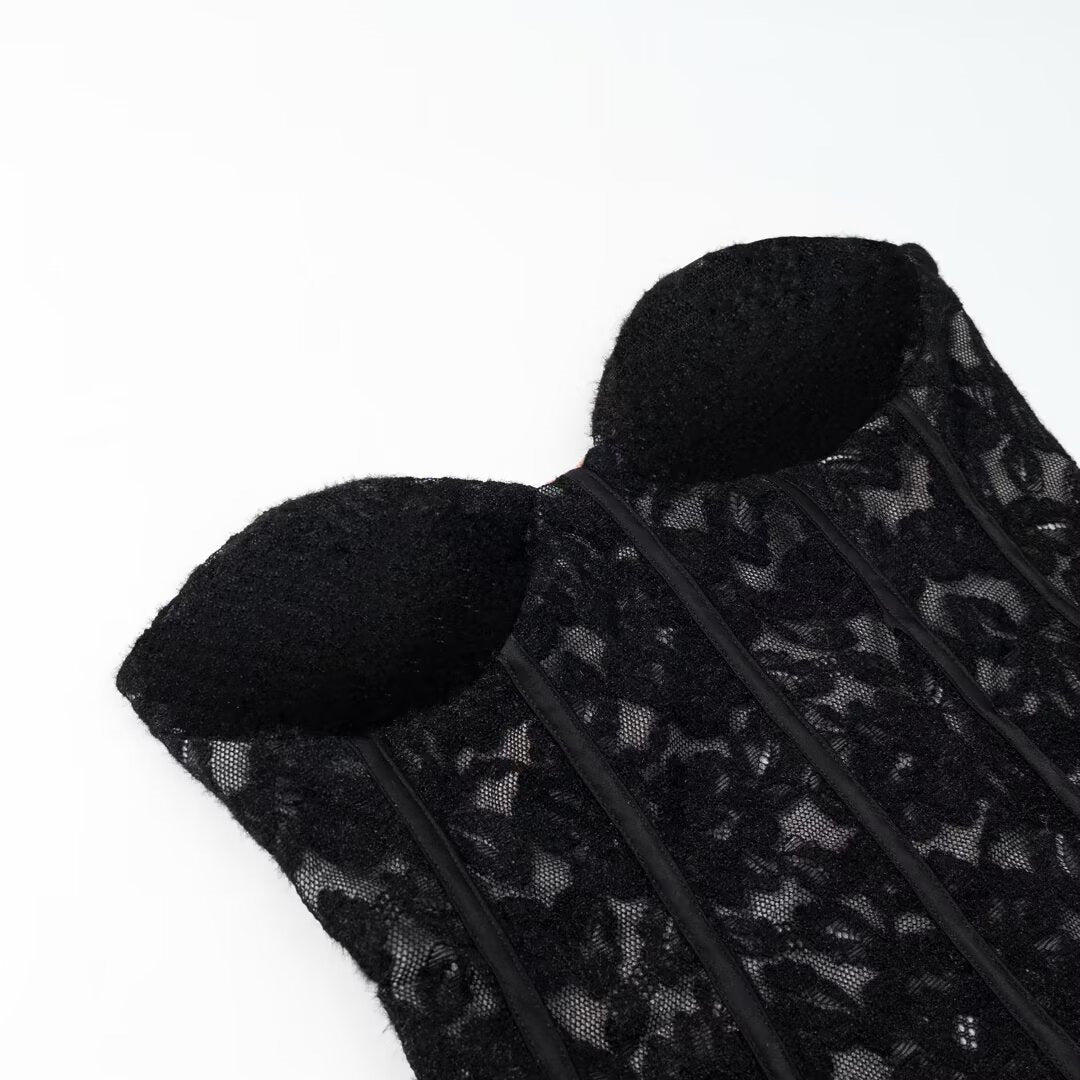 Velvet lace corset women's clothing