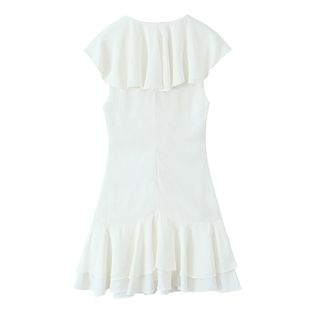 Women's Clothing Bowknot and Layered Dress