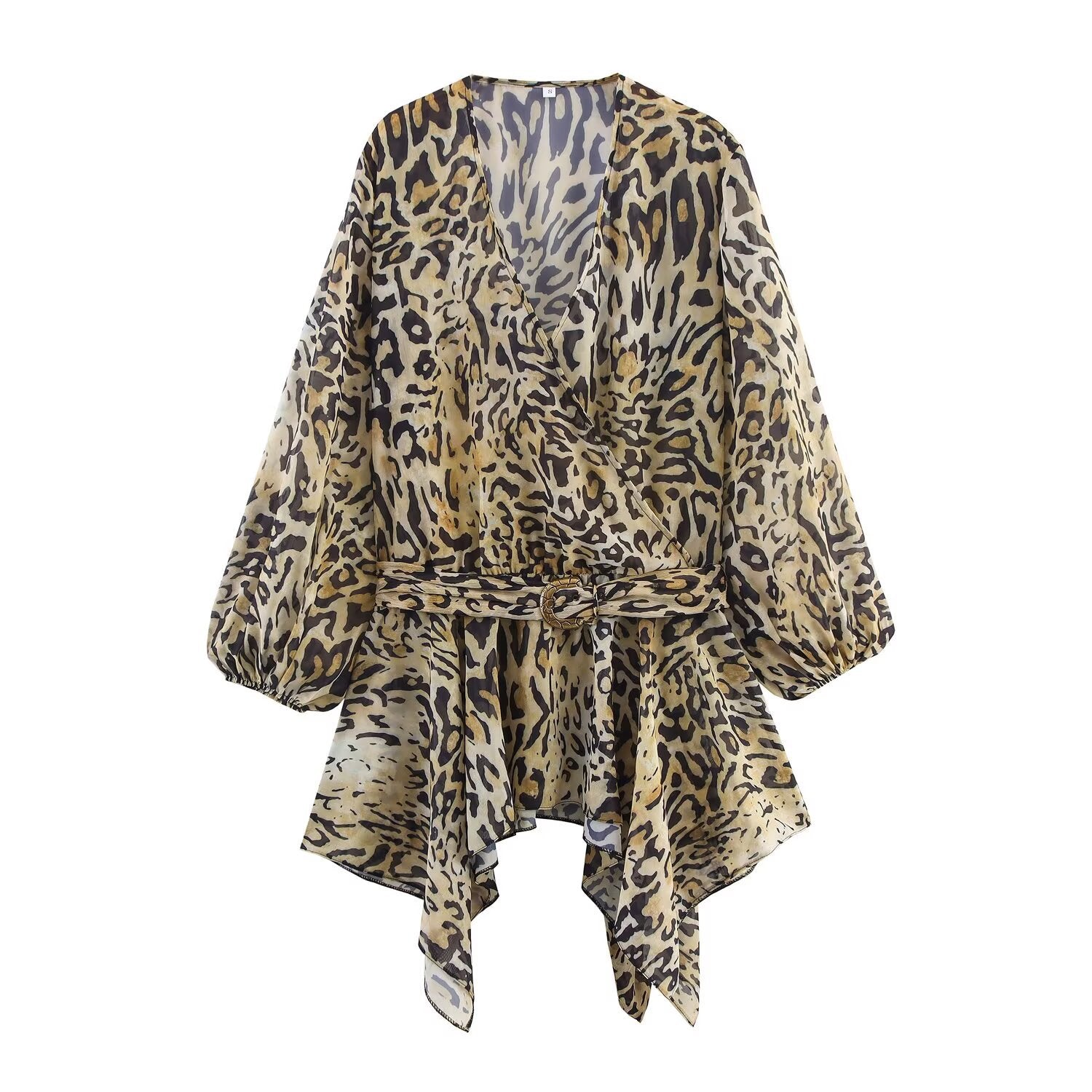 Animal print top for women's clothing