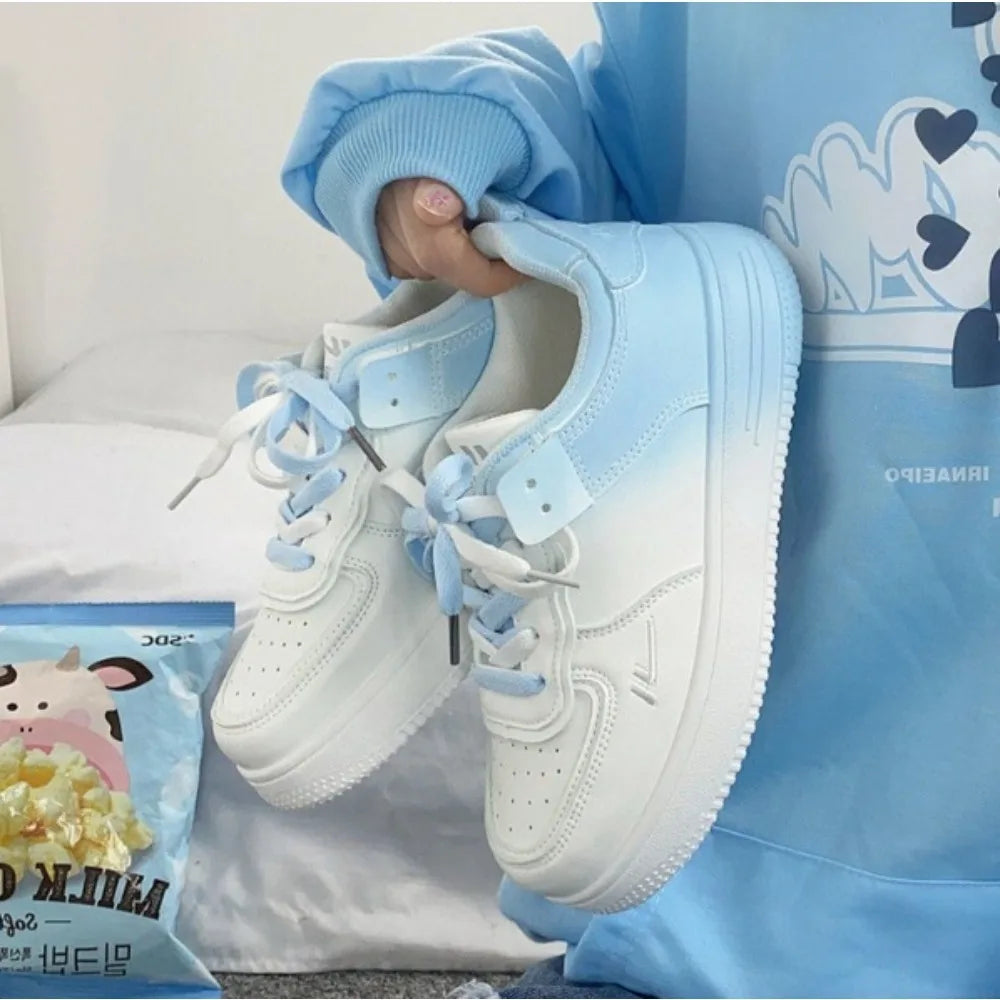Tennis Sneakers Woman Spring Autumn Sports Board Shoes Fashion Comfort Colorful Casual Academy Style Little White Shoes Female