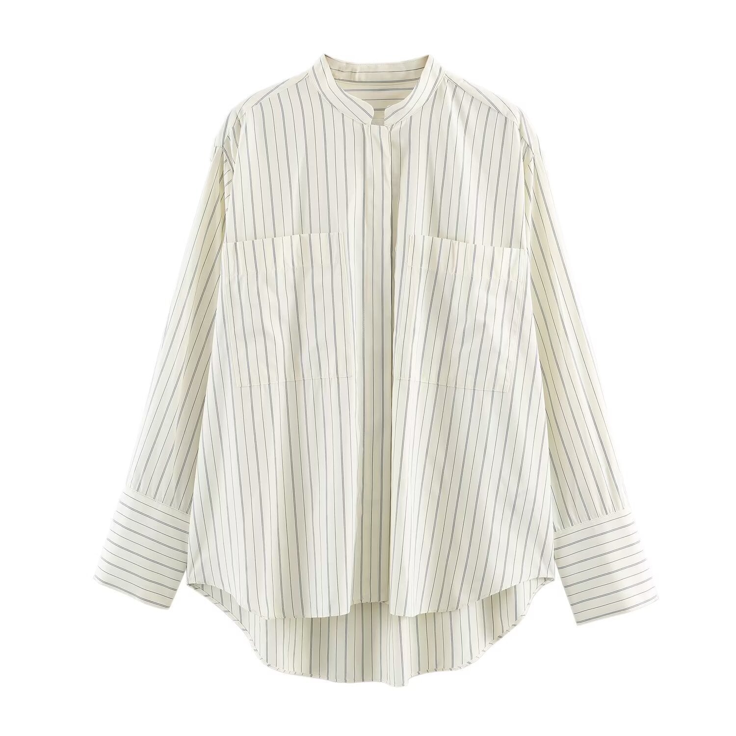 Loose striped shirt for women's clothing