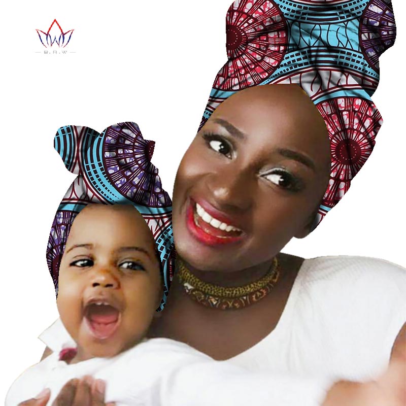 Multi-color Headwear Headband Bazin Head Decorations Wrap Tie Scarf African Scarf For Woman And Children