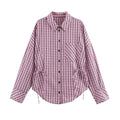 Street plaid shirt women's clothing
