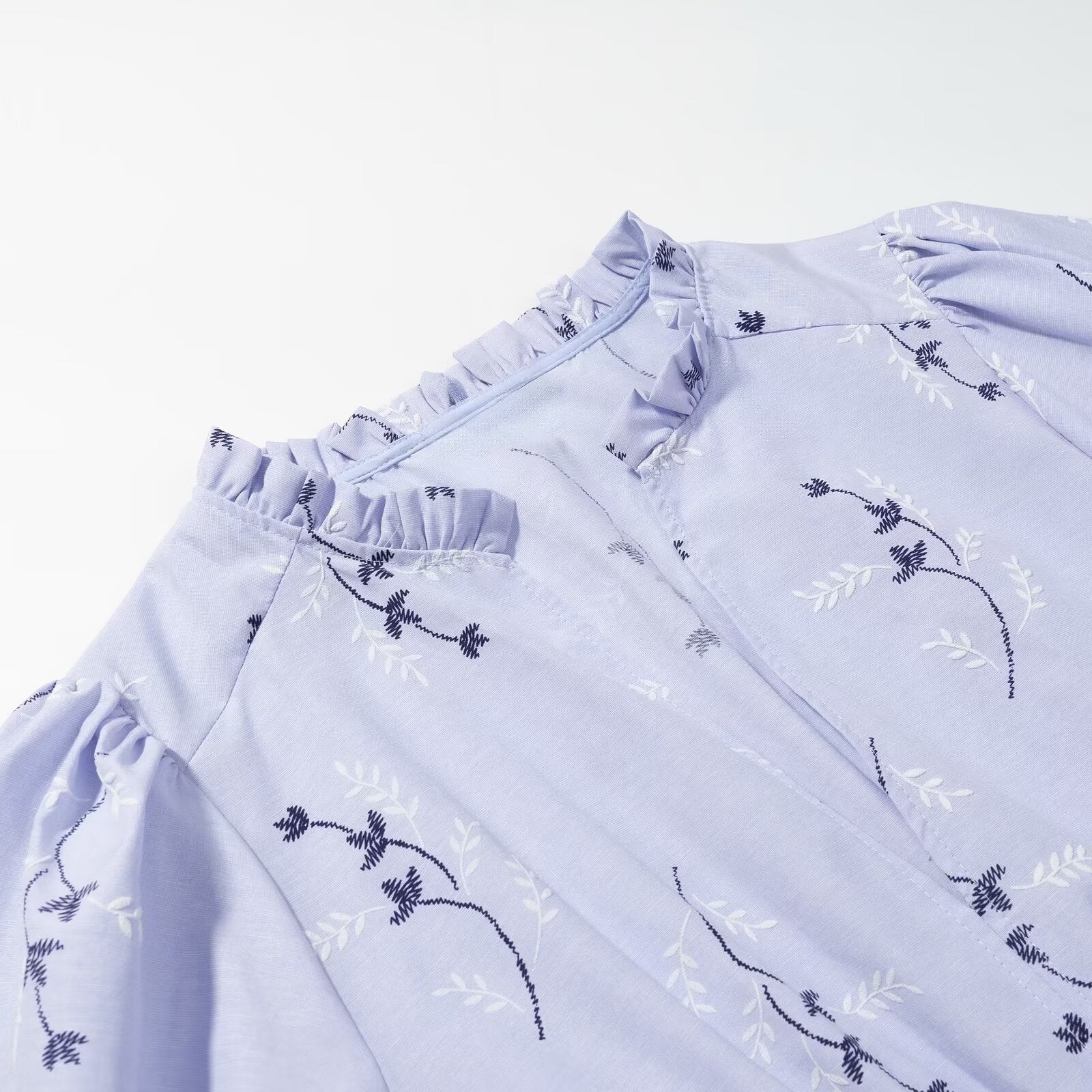 Embroidered printed dress for women's clothing