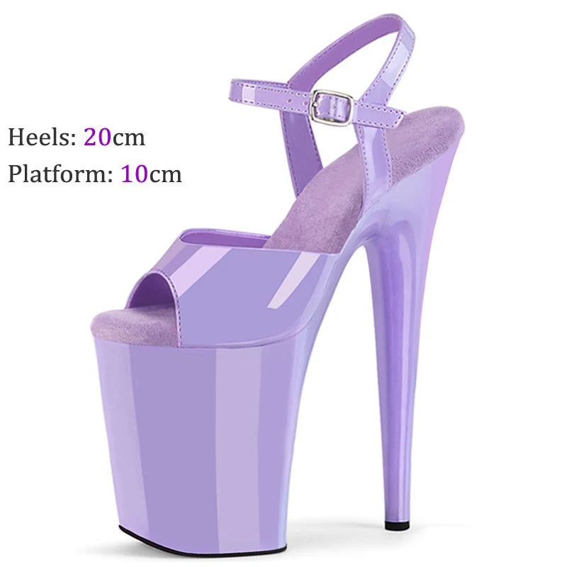 matte Shoes Woman Summer Designer Sandals Modern Stiletto Platform Sandals Sexy Wedding Heels Women Pole Dance Shoes