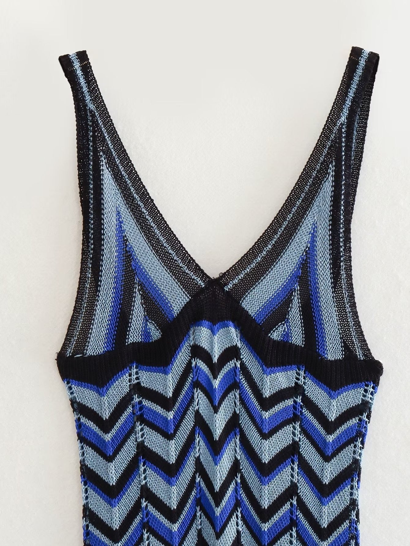 Woman Gold and Silver Geometric Pattern Mesh Sling Long Dress Fashion Sleeveless Vintage Summer Causal Slim Dresses