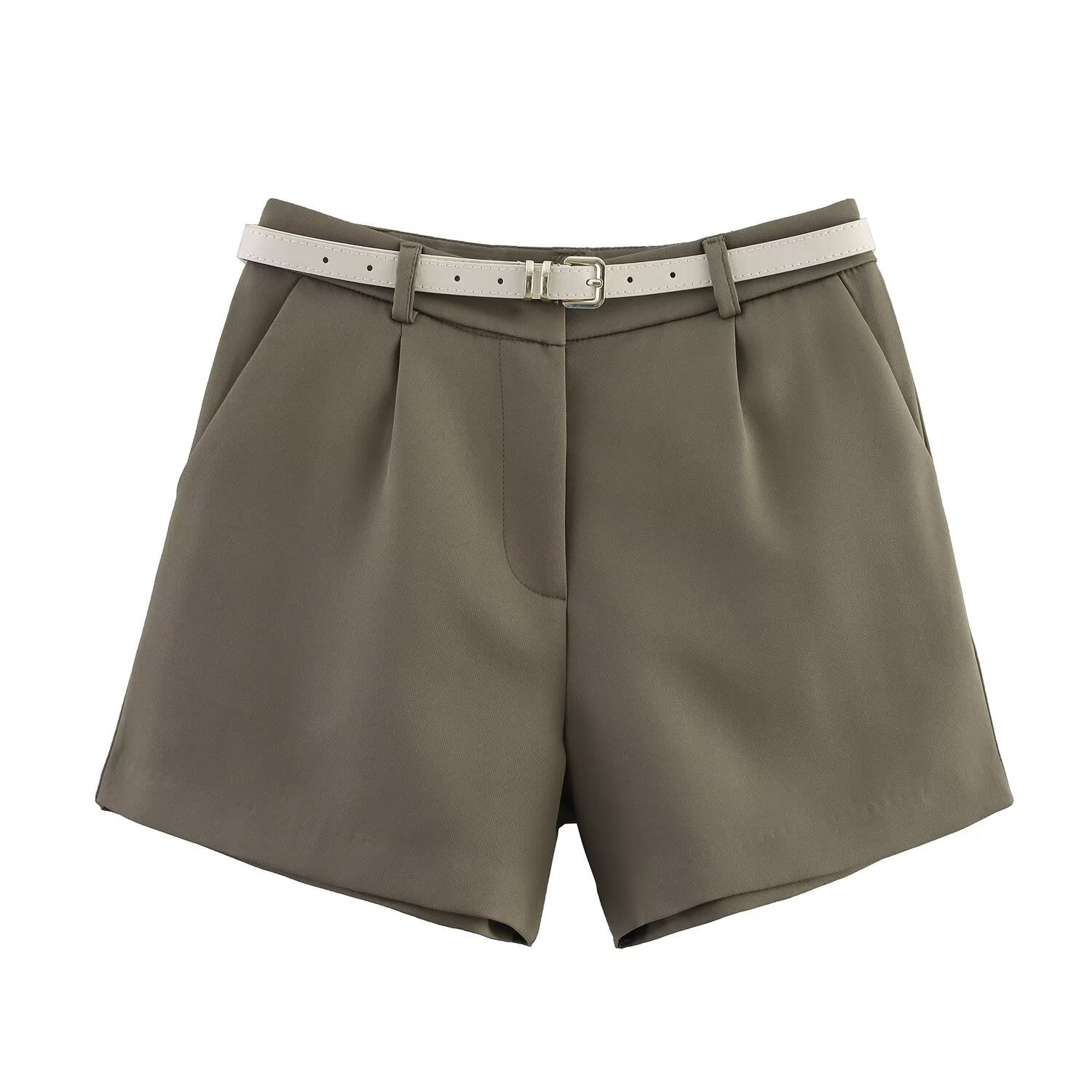 Women's Clothing with Belt Casual Shorts