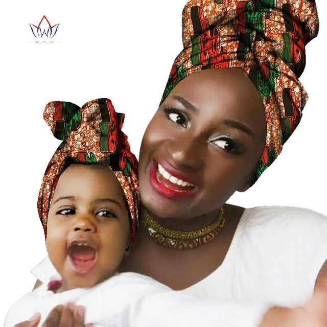 Multi-color Headwear Headband Bazin Head Decorations Wrap Tie Scarf African Scarf For Woman And Children